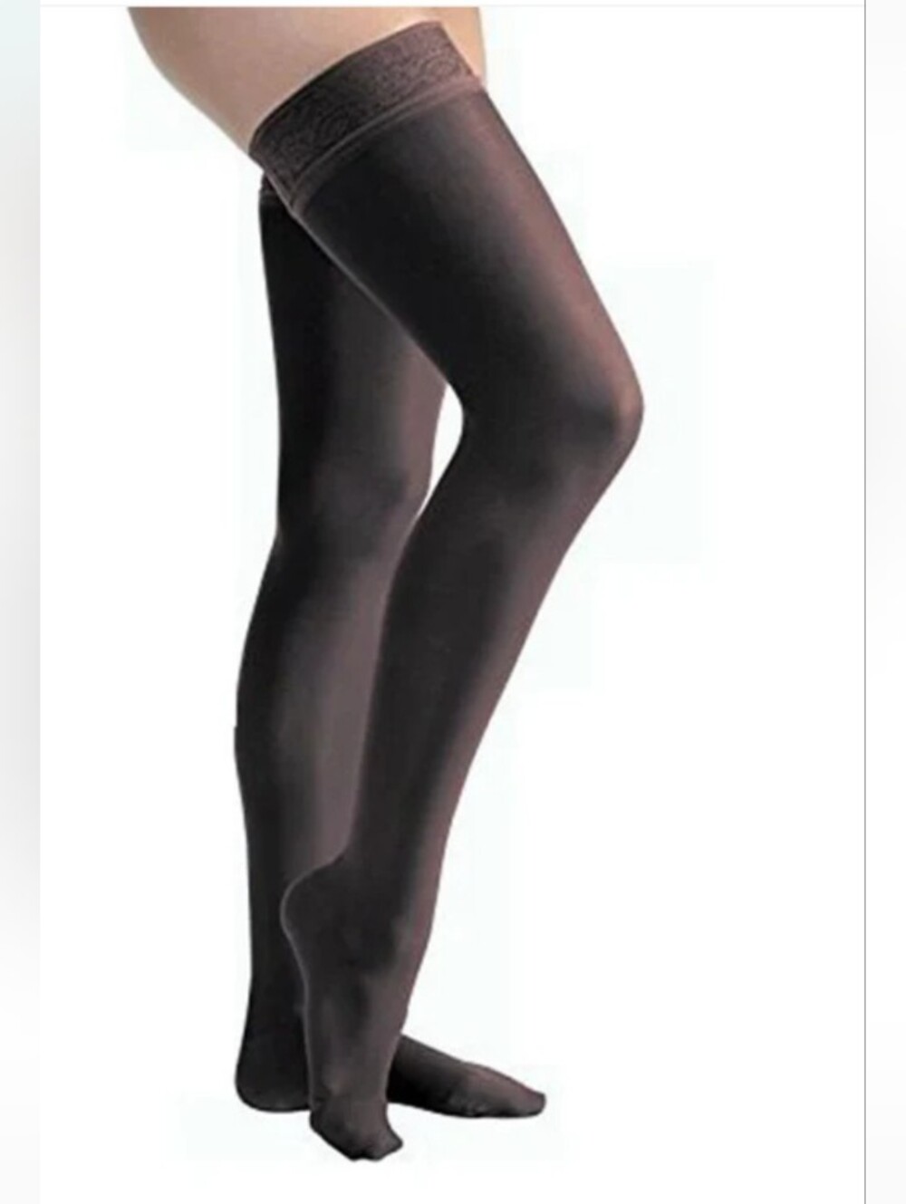 Womens "Jomi" Thigh High's  light Compression,15-20mmHg/New Pair..black,sz Large